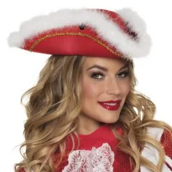 Dansmarieke Hoed Rood Wit