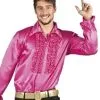 Disco Blouse Hotpink Met Roezels