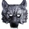 Halfmasker Wolf Zilver