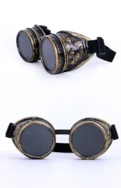 Steampunk Bril Goudkleurig