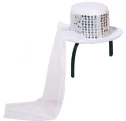 Mini Hoog Bruidshoedje Op Diadeem