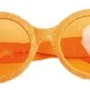 Oranje Neonbril Met Glitters