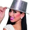 Hoge Hoed Glitter Zilver