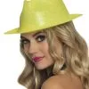 Hoed Sparkle Neon Geel
