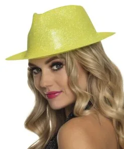 Hoed Sparkle Neon Geel