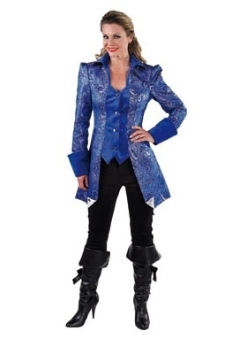 Jas Markiezin Brocaat Blauw