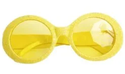 Gele Neonbril Met Glitter