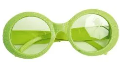 Groene Neon Bril Met Glitters