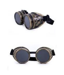 Steampunk Bril Goud