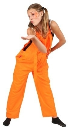 Fluor Oranje Tuinbroek Kids