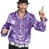Disco Blouse Paars Met Roezels
