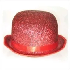 Bolhoed Lurex Glitter Rood
