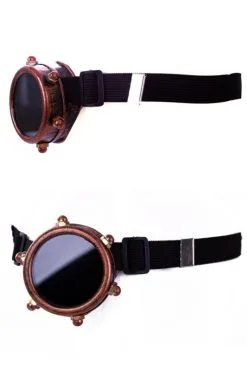 Steampunkbril Monocle Goudkleurig